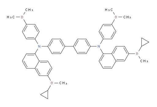 N4,N4'-bis(6-(cyclopropyl(methyl)boryl)naphthalen-1-yl)-N4,N4'-bis(4-(dimethylboryl)phenyl)-[1,1'-biphenyl]-4,4'-diamine