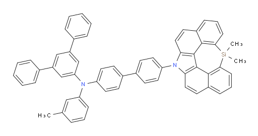 N-(4'-(6,6-dimethyl-12-aza-6-silaindeno[2,1,7,6-ghij]pleiaden-12(6H)-yl)-[1,1'-biphenyl]-4-yl)-N-(m-tolyl)-[1,1':3',1''-terphenyl]-5'-amine