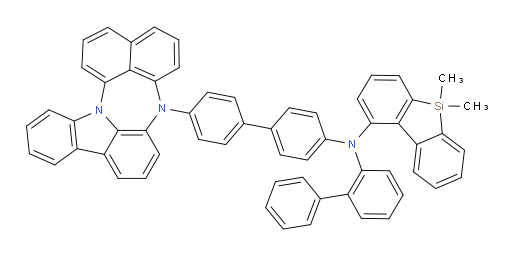 N-(4'-(4H-naphtho[1',8':5,6,7][1,4]diazepino[3,2,1-jk]carbazol-4-yl)-[1,1'-biphenyl]-4-yl)-N-([1,1'-biphenyl]-2-yl)-5,5-dimethyl-5H-dibenzo[b,d]silol-1-amine