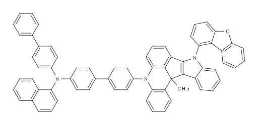 N-([1,1'-biphenyl]-4-yl)-N-(4'-(9-(dibenzo[b,d]furan-1-yl)-13c-methyl-9,13c-dihydro-5H-indolo[3',2':4,5]cyclopenta[1,2,3-kl]acridin-5-yl)-[1,1'-biphenyl]-4-yl)naphthalen-1-amine
