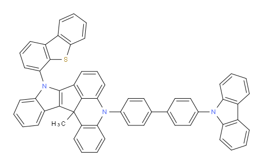 5-(4'-(9H-carbazol-9-yl)-[1,1'-biphenyl]-4-yl)-9-(dibenzo[b,d]thiophen-4-yl)-13c-methyl-9,13c-dihydro-5H-indolo[3',2':4,5]cyclopenta[1,2,3-kl]acridine
