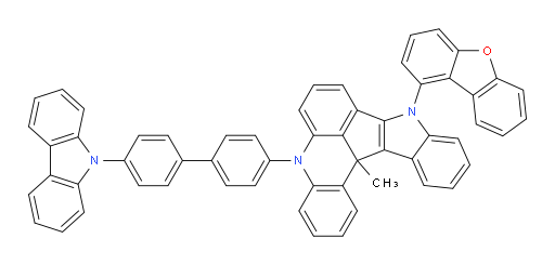 5-(4'-(9H-carbazol-9-yl)-[1,1'-biphenyl]-4-yl)-9-(dibenzo[b,d]furan-1-yl)-13c-methyl-9,13c-dihydro-5H-indolo[3',2':4,5]cyclopenta[1,2,3-kl]acridine