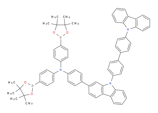 4-(9-(4'-(9H-carbazol-9-yl)-[1,1'-biphenyl]-4-yl)-9H-carbazol-2-yl)-N,N-bis(4-(4,4,5,5-tetramethyl-1,3,2-dioxaborolan-2-yl)phenyl)aniline