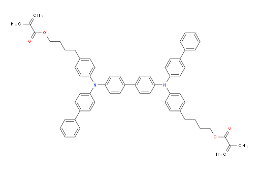(([1,1'-biphenyl]-4,4'-diylbis([1,1'-biphenyl]-4-ylazanediyl))bis(4,1-phenylene))bis(butane-4,1-diyl) bis(2-methylacrylate)