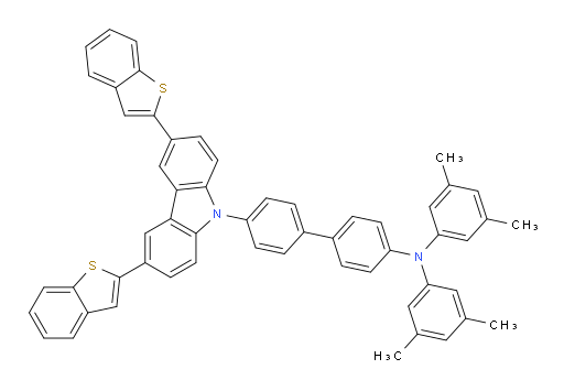 4'-(3,6-bis(benzo[b]thiophen-2-yl)-9H-carbazol-9-yl)-N,N-bis(3,5-dimethylphenyl)-[1,1'-biphenyl]-4-amine