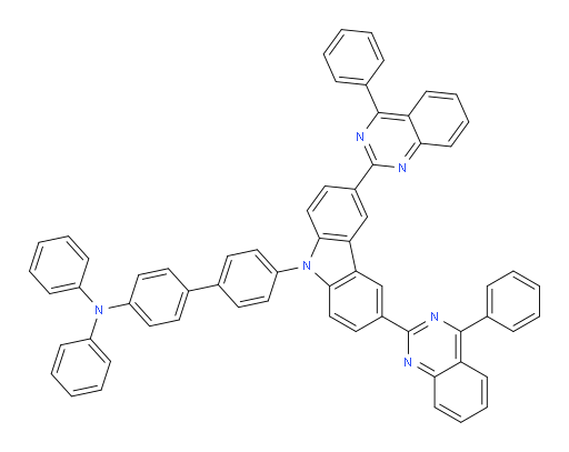 4'-(3,6-bis(4-phenylquinazolin-2-yl)-9H-carbazol-9-yl)-N,N-diphenyl-[1,1'-biphenyl]-4-amine