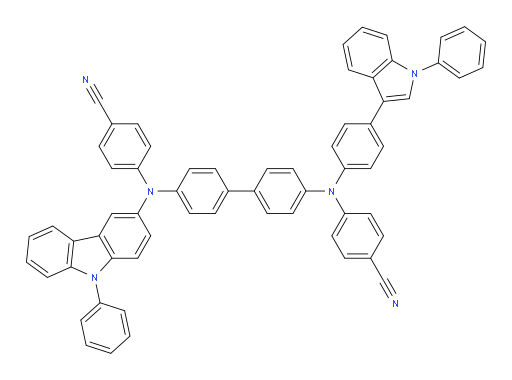 4-((4'-((4-cyanophenyl)(4-(1-phenyl-1H-indol-3-yl)phenyl)amino)-[1,1'-biphenyl]-4-yl)(9-phenyl-9H-carbazol-3-yl)amino)benzonitrile