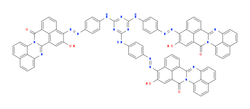 11,11'-((1E,1'E)-(((6-((4-((E)-(9-hydroxy-14-oxo-14H-benzo[4,5]isoquinolino[2,1-a]perimidin-10-yl)diazenyl)phenyl)amino)-1,3,5-triazine-2,4-diyl)bis(azanediyl))bis(4,1-phenylene))bis(diazene-2,1-diyl))bis(12-hydroxy-14H-benzo[4,5]isoquinolino[2,1-a]perimidin-14-one)