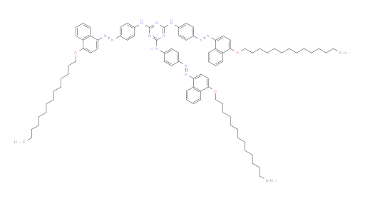 N2,N4,N6-tris(4-((E)-(4-(tetradecyloxy)naphthalen-1-yl)diazenyl)phenyl)-1,3,5-triazine-2,4,6-triamine