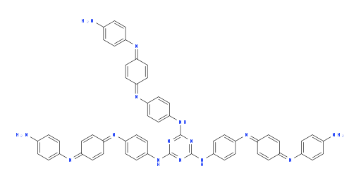 N2-(4-((E)-((E)-4-((4-aminophenyl)imino)cyclohexa-2,5-dien-1-ylidene)amino)phenyl)-N4,N6-bis(4-((Z)-((Z)-4-((4-aminophenyl)imino)cyclohexa-2,5-dien-1-ylidene)amino)phenyl)-1,3,5-triazine-2,4,6-triamine
