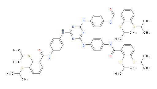 N,N',N''-(((1,3,5-triazine-2,4,6-triyl)tris(azanediyl))tris(benzene-4,1-diyl))tris(2,3-bis(isopropylthio)benzamide)