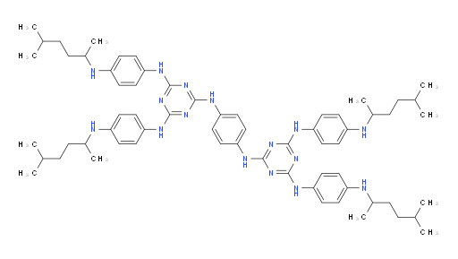N2,N2'-(1,4-phenylene)bis(N4,N6-bis(4-((5-methylhexan-2-yl)amino)phenyl)-1,3,5-triazine-2,4,6-triamine)