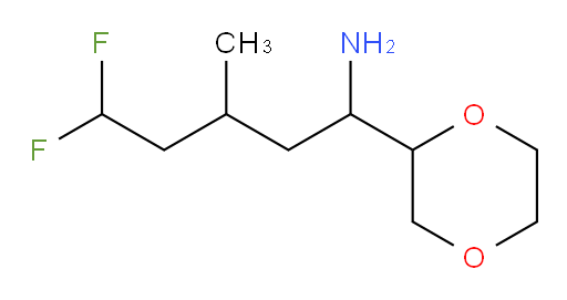 1-(1,4-dioxan-2-yl)-5,5-difluoro-3-methylpentan-1-amine