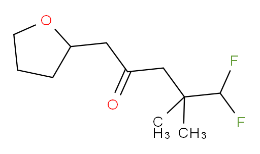 5,5-difluoro-4,4-dimethyl-1-(tetrahydrofuran-2-yl)pentan-2-one