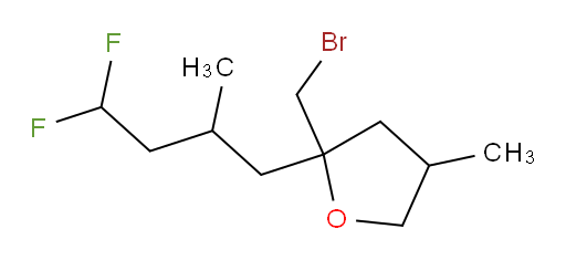2-(bromomethyl)-2-(4,4-difluoro-2-methylbutyl)-4-methyltetrahydrofuran
