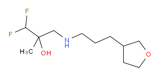 1,1-difluoro-2-methyl-3-((3-(tetrahydrofuran-3-yl)propyl)amino)propan-2-ol