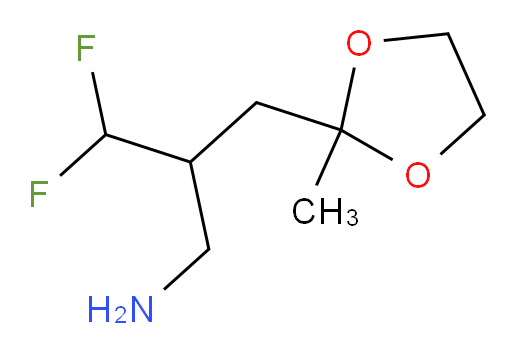 3,3-difluoro-2-((2-methyl-1,3-dioxolan-2-yl)methyl)propan-1-amine