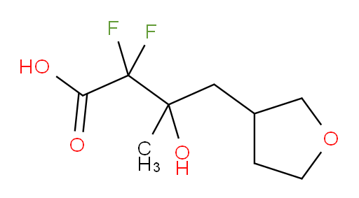 2,2-difluoro-3-hydroxy-3-methyl-4-(tetrahydrofuran-3-yl)butanoic acid