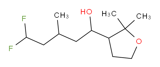 1-(2,2-dimethyltetrahydrofuran-3-yl)-5,5-difluoro-3-methylpentan-1-ol