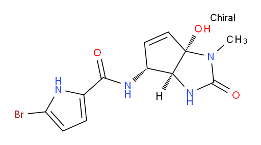 5-bromo-N-((3aS,4R,6aS)-6a-hydroxy-1-methyl-2-oxo-1,2,3,3a,4,6a-hexahydrocyclopenta[d]imidazol-4-yl)-1H-pyrrole-2-carboxamide