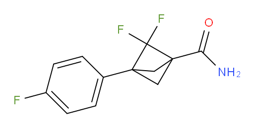 2,2-Difluoro-3-(4-fluorophenyl)-bicyclo[1.1.1]pentane-1-carboxamide