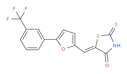2-Thioxo-5-[[5-[3-(trifluoromethyl)phenyl]-2-furanyl]methylene]-4-thiazolidinone (ACI)