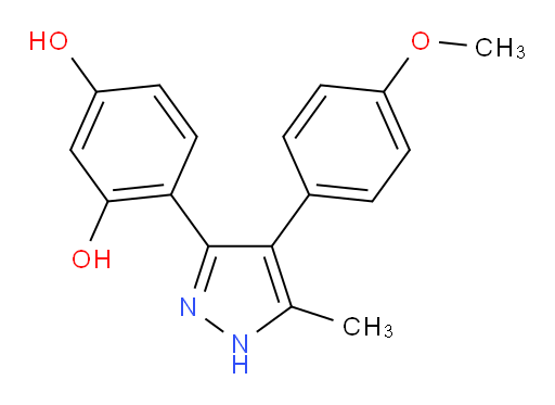 4-[4-(4-Methoxyphenyl)-5-methyl-1H-pyrazol-3-yl]-1,3-benzenediol (ACI)