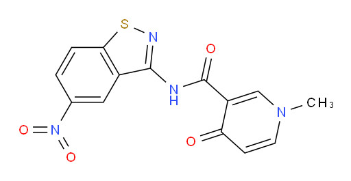 1,4-Dihydro-1-methyl-N-(5-nitro-1,2-benzisothiazol-3-yl)-4-oxo-3-pyridinecarboxamide (ACI)