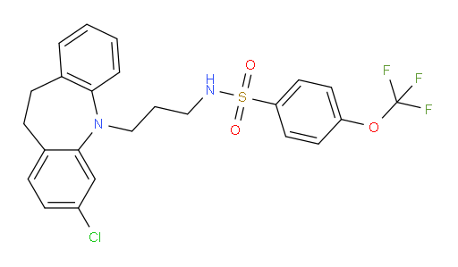 N-[3-(3-Chloro-10,11-dihydro-5H-dibenz[b,f]azepin-5-yl)propyl]-4-(trifluoromethoxy)benzenesulfonamide (ACI)