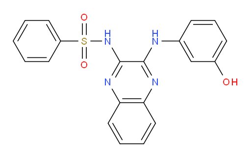 N-[3-[(3-Hydroxyphenyl)amino]-2-quinoxalinyl]benzenesulfonamide (ACI)