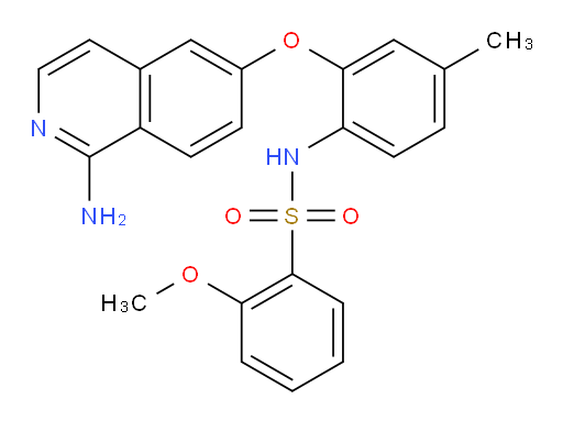N-[2-[(1-Amino-6-isoquinolinyl)oxy]-4-methylphenyl]-2-methoxybenzenesulfonamide (ACI)