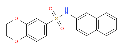 2,3-Dihydro-N-2-naphthalenyl-1,4-benzodioxin-6-sulfonamide (ACI)