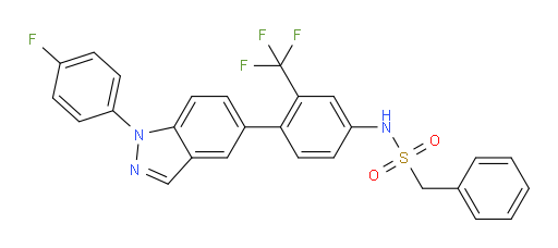 N-[4-[1-(4-Fluorophenyl)-1H-indazol-5-yl]-3-(trifluoromethyl)phenyl]benzenemethanesulfonamide (ACI)