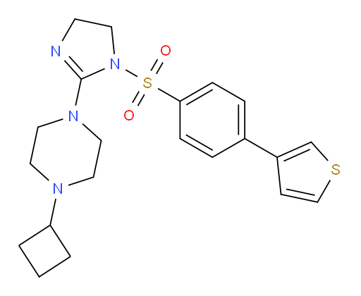 1-Cyclobutyl-4-[4,5-dihydro-1-[[4-(3-thienyl)phenyl]sulfonyl]-1H-imidazol-2-yl]piperazine (ACI)