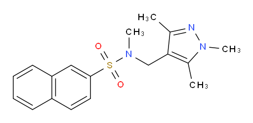 N-Methyl-N-[(1,3,5-trimethyl-1H-pyrazol-4-yl)methyl]-2-naphthalenesulfonamide (ACI)