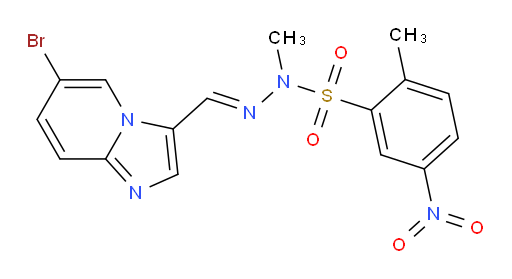 2-Methyl-5-nitrobenzenesulfonic acid 2-[(6-bromoimidazo[1,2-a]pyridin-3-yl)methylene]-1-methylhydrazide (ACI)