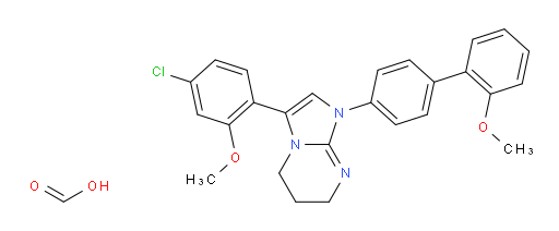 Formic acid, compd. with 3-(4-chloro-2-methoxyphenyl)-1,5,6,7-tetrahydro-1-(2′-methoxy[1,1′-biphenyl]-4-yl)imidazo[1,2-a]pyrimidine (1:1) (ACI)