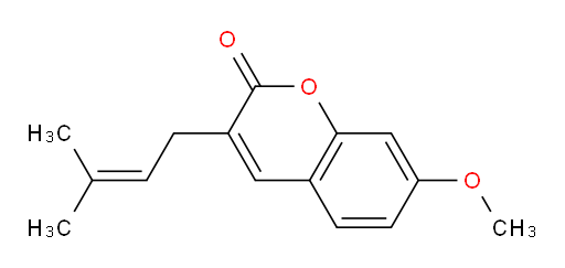 7-Methoxy-3-(3-methyl-2-buten-1-yl)-2H-1-benzopyran-2-one (ACI)