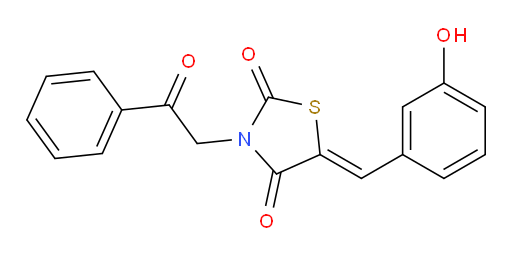 5-[(3-Hydroxyphenyl)methylene]-3-(2-oxo-2-phenylethyl)-2,4-thiazolidinedione (ACI)