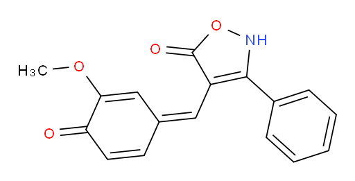 4-[(3-Methoxy-4-oxo-2,5-cyclohexadien-1-ylidene)methyl]-3-phenyl-5(2H)-isoxazolone (ACI)
