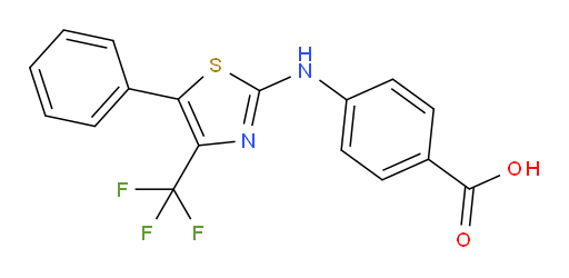 4-[[5-Phenyl-4-(trifluoromethyl)-2-thiazolyl]amino]benzoic acid (ACI)