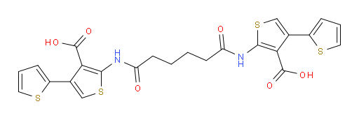 5′,5′′′-[(1,6-Dioxo-1,6-hexanediyl)diimino]bis[[2,3′-bithiophene]-4′-carboxylic acid] (ACI)