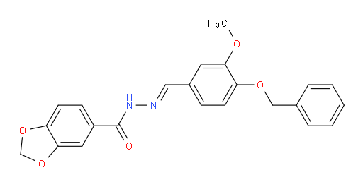 1,3-Benzodioxole-5-carboxylic acid, 2-[[3-methoxy-4-(phenylmethoxy)phenyl]methylene]hydrazide (ACI)