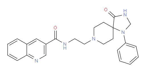 N-[2-(4-Oxo-1-phenyl-1,3,8-triazaspiro[4.5]dec-8-yl)ethyl]-3-quinolinecarboxamide (ACI)