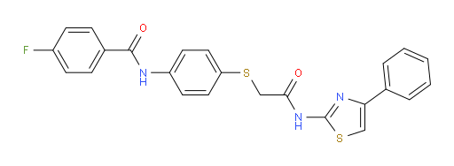 Benzamide, 4-fluoro-N-[4-[[2-oxo-2-[(4-phenyl-2-thiazolyl)amino]ethyl]thio]phenyl]- (ZCI)