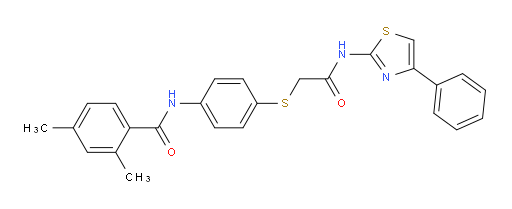 Benzamide, 2,4-dimethyl-N-[4-[[2-oxo-2-[(4-phenyl-2-thiazolyl)amino]ethyl]thio]phenyl]- (ACI)