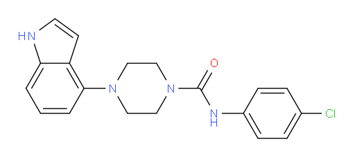 1-Piperazinecarboxamide, N-(4-chlorophenyl)-4-(1H-indol-4-yl)- (9CI, ACI)