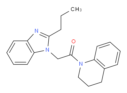 1-(3,4-Dihydro-1(2H)-quinolinyl)-2-(2-propyl-1H-benzimidazol-1-yl)ethanone (ACI)