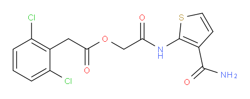 2-[[3-(Aminocarbonyl)-2-thienyl]amino]-2-oxoethyl 2,6-dichlorobenzeneacetate (ACI)