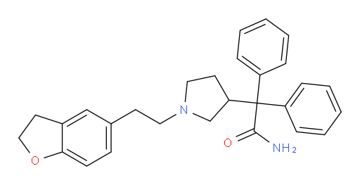 1-[2-(2,3-Dihydro-5-benzofuranyl)ethyl]-α,α-diphenyl-3-pyrrolidineacetamide (ACI)
